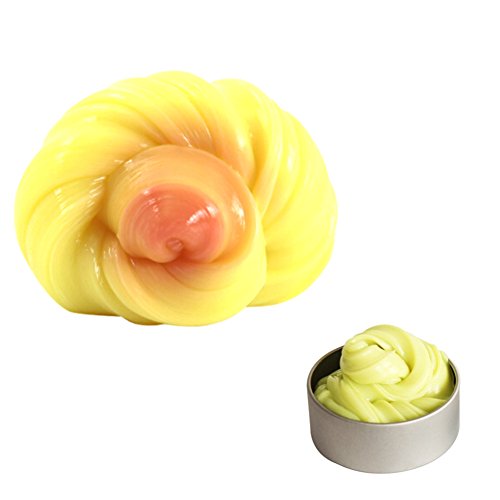GbaoY Magic Slime Toys, Non-magnetic UV Discoloration Bounce Mud Putty Slime No Borax Safe Stress Relief Toy for Kids and Adults (Yellow)