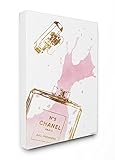 'stolz in den USA gemacht Stupell Industries Glam Parfüm Flasche Splash Pink Gold gedehnt Art Wand, Leinwand, Mehrfarbig, 40,64 x 3,81 x 50,8 cm