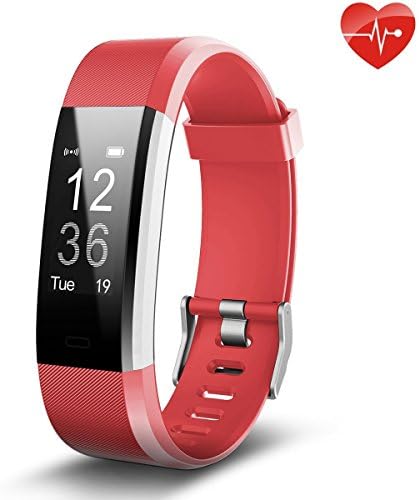 NAPPERBAND Fitness Tracker, Continuous Heart Rate Monitor Activity Tracker with GPS Tracker, Step Counter, Sleep Monitor, IP67 Waterproof, Bluetooth for Android and iOS Smartphone (Red)