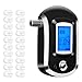 Produktbild Alkoholtester, Professionelle Atemalkohol-Tester, Halbleiter Sensor Alkoholmessgeräte, Breathalyzer mit LCD Display & 20 Mundstücke Perfekt Für Fahrer & Polizei (Silver)