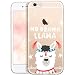 Produktbild OOH!COLOR Handyhülle kompatibel mit iPhone 6 iPhone 6s Hülle Silikon weich transparent mit Motiv durchsichtig dünn Slim Case No Drama Lama (EINWEG)