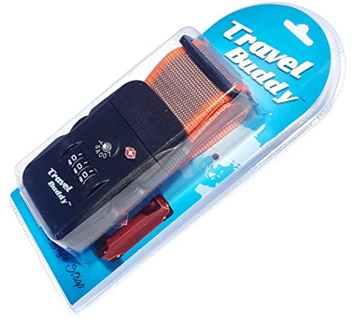 Travel Buddy - Correa para equipaje Multicolor Orange Gray TSA STRAP