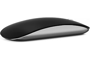 Bluetooth Mouse, Rechargeable Wireless Mouse, Silent Tri-Mode Wireless Mouse (Dual Bluetooth 5.1 + 2.4 GHz) with USB Receiver for Laptop/iPad/PC/Mac,Matte Black