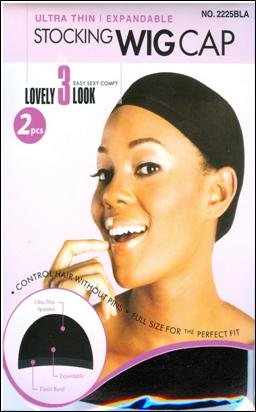 Ultra thin wig caps(BLACK X 2PCS)
