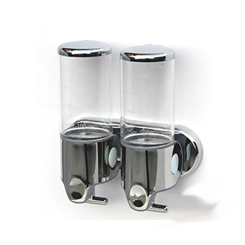 MagiDeal Shampoo- und Seifenspender für Wandmontage – klar, 500ml - 6