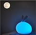 Produktbild USB Kids Geschenk Baby Kinderzimmer Schlafzimmer Silikon Lampe Weiches Licht Mini weiß Lap Cute Schreibtisch neben Touch Smart tragbar Moon Night Nachttisch Laptop Cool wiederaufladbar batteriebetrieben dimmbar-Wechselnden LED -