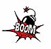 Produktbild rabana Boom. Sound von einem Explosion Bomb Cartoon Kids Kinder Cute Animal Patch für Heimwerker-Applikation Eisen auf Patch T Shirt Patch Sew Iron on gesticktes Badge Schild Kostüm