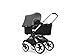 Produktbild Bugaboo Fox komplett aluminium/rot meliert/Schwarz - Griffe Schwarz, Radkappen dunkelrot