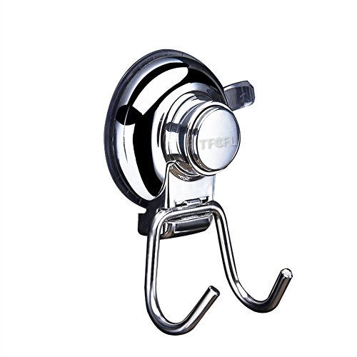 TFCFL Vakuum Saugnapf Haken für Bad Küche Handtuch Hänge-Haken-Bad Handtuch Kleiderhaken Halter Edelstahl - 2