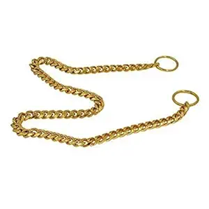 Petlicious & More Pure Brass Choke Chain for Small Dogs & Puppies - 16 Inch Collar / 1 cm Thick