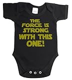 The Force Is Strong With This One Funny Baby Boy/Girl Babygrow Vest