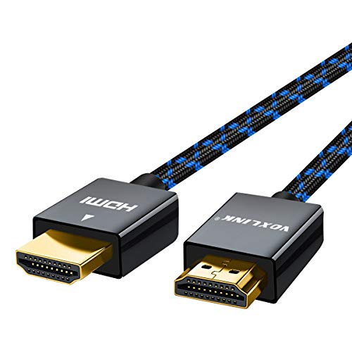 Cable HDMI 2.0 de Alta Velocidad con Conectores Enchapados en Oro,Admite 4K UHD 2160p,HD 1080p,3D,Ethernet,ARC,Compatible con Xbox,PS4/PS3,HDTV,Proyectores,Reproductor de DVD BluRay (1,8M, Negro)