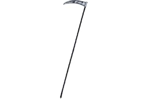 Smiffys Extendable Grim Reaper Scythe, Black 6 Pieces, 138cm/54in, Halloween Fancy Dress Accessory, Halloween Fancy Dress Accessories Dress Up Grim Reaper, Skeleton, Death Costume