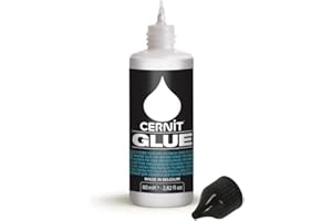 Cernit CE3070080000C - Botella de pegamento GLUE de 80 ml, apta para pasta de modelado (polímero), con punta de precisión para pegar pequeños detalles, transparente, 1 unidad