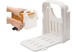 NatureMan Bread Slicer for Homemade Bread Adjustable Foldable Loaf Cutter Machine Bagel Toast Slicing Sandwich Maker