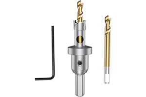 ASNOMY Sierra Perforadora de Metal Duro de 12 mm, TCT, Ideal para Agujeros en Acero Inoxidable, Hierro, Madera, Plástico