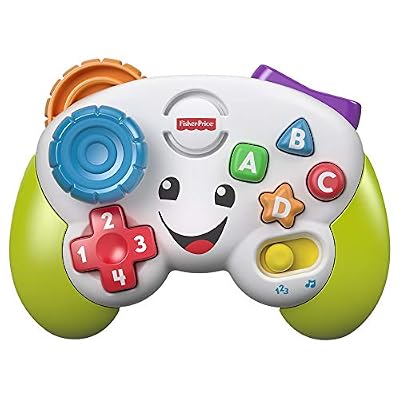 Fisher-Price la Manette de jeu et d'apprentissage, jouet interactif musical et lumineux pour bébé, avec modes apprentissage et jeu, 6 mois et plus, FWG13