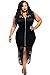Produktbild Damen Abendkleid / Midi-Kleid, Reißverschluss vorne, mit Spitze verziert, EU-Größe 48 – 50, Schwarz