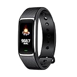 WLH Intelligente Armbanduhr Fitness Tracker Armband Sport Uhr mit Kamera Schrittzähler Schlaftracker Smartphone Smartwatch Uhr,Black