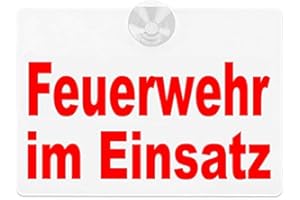 PACO DEUTSCHLAND E.K. Warning Sign Fire Brigade in Use 20 x 15 cm White