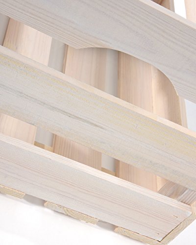 myGardenlust Holzkiste – Vintage Kiste – Weinkiste aus Holz- Obstkiste Groß zur Dekoration und Aufbewahrung – Dekokiste für Indoor – Apfelkiste als Tisch oder Regal weiß - 3