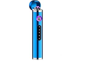 KIPIDA Mechero Electrico, Mini Encendedor Recargable, Encendedor Eléctrico con Control Táctil, Encendedor USB de Doble Arco con Indicador LED, para Barbacoa, Regalo de San Valentín