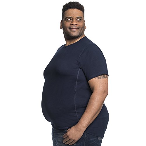 Alca Fashion ® Maglietta per Uomo Girocollo, Pacco da 2, T-Shirt Collo Rotondo, 1XL-8XL, 2 Pack T-Shirt appositamente Progettato per Gli Uomini Oversize | Mezzo 112-178 cm (3XL-B, Blu)