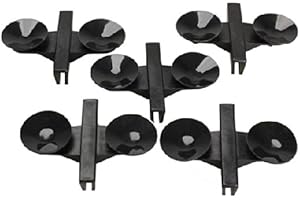 Domybest Lot de 5 supports de feuille de séparation en plastique avec ventouses pour aquarium Noir