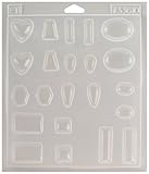 Easy Mold - Molde de plástico para alhajas, 11 formas, 18,41 x 20,95 x 0,63 cm