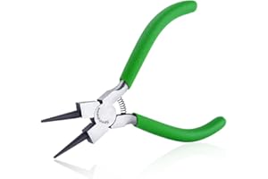 SPEEDWOX Mini-Rundzange, für die Schmuckherstellung, 4,5 Zoll, extra dünn, Baumkiefer, Lockenzange, kleiner Draht, Mikrofein, Zangen, Präzisionswerkzeug, professionelle Perlen