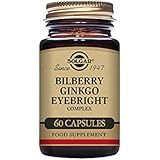 Solgar Bilberry Ginkgo Eyebright Complex Vegetable Capsules - Pack of 60