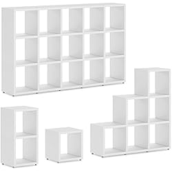 BOON 1x1 Système d'étagères Cube | modulable & flexible | 38x40x33 cm (LxHxP) - blanc