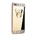 Produktbild Handyhülle iphone ,Dewanxin IPhone8 Plus Acryl Diamant Spiegel Ring Halterung Handy-Shell Design ,Stoßfest Tasche/Telefon-Kasten /Handytasche /Holster/Hüllen & Cases/Ultra Dünne Rundum-schutz Kratzfeste Silikon Hülle Bumper Kratzfeste,Scratch-Resistant Schale Protective Skin Handyhülle (Handyhülle iphone8 Plus, Rose Gold)