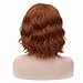 QIYUN.Z. (11.81'') Marvel's The Avengers Black Widow Women Red Brown Short Curly Wavy Wigs Anime Cosplay Full Hair Party Wigs
