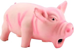 FTVOGUE Zabawka do żucia dla psa urocza świnka chrząkąca piszcząca lateksowa zabawka do żucia dla psa szczeniaka zabawka (różowa)