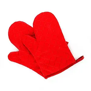 Generic Red: Ttlife 1Piece Oven Mitt Baking Glove Heat Resistant Thick Silicon Kitchen Barbecue Oven Cooking Glove BBQ Grill Gl