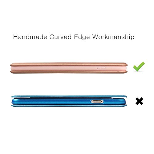 Nouske Funda tipo cartera para iPhone 6 y 6S de 4 7 pulgadas de Apple  Oro rosa