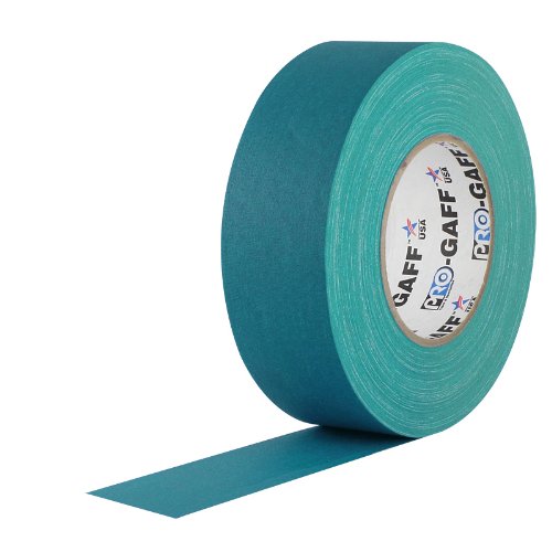 ProTapes 840178016522 Pro Gaff Premium Matte Cloth Gaffers Tape with Rubber Adhesive, 11 mil Thick, 55 yd. Length, 4" Width, Teal (Pack of 12)