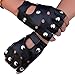 Produktbild Gecheng Special Men Street Dance Halbfinger Leder Handschuhe Nachtclub Polartanz Rivet Handschuhe(None Black)