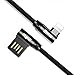 Produktbild MYLB Lightning Kabel iPhone Ladekabel 90 Grad Winkel Stecker Nylon USB Datenkabel für iPhone 7 / 7 Plus / 5 / iPhone 6 / iPhone SE / 6 / 6 Plus / 6s / 6s Plus / 5 / 5c / 5s, iPad Pro Air Air 2 mini2 mini3 4th Gen, iPod Nano 7th Gen, DJI Mavic Pro Drone (1M, Schwarz)