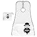 Produktbild Beard Bib "The Duke - Schürze Rasiergel, Lätzchen Rasiergel, Cape Rasiergel für erleichtern die Rasur und nicht schmutzig das Waschbecken jedes Mal die Größe der Bart. Geschenk ideal für die Herren. weiß