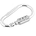 Yongse 3-Digit Climbing Carabiner Resettable Combination Padlock Travel Luggage Suitcase Bike Bicycle Lock Keychain Carabiner Clip