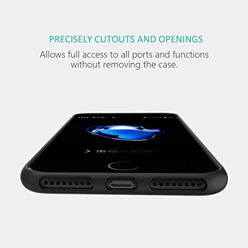 Funda iPhone 6 Negro   ivencase iphone 6s Silicona Anti-Ara  azos Suave TPU Carcasa Metal Stand  Fibra de Carbono  Silicona Funda para Apple iPhone 6   6S 4 7 