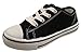 C1-Infants Lace Up Canvas Pump Shoes With White Laces - 29 (UK-11) Black