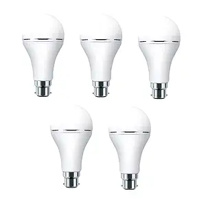 Vizio 5Watt Inverter Rechargeable Battery Operated Emergency Led Bulb for Home AC/DC Bulb (Pack of 5)