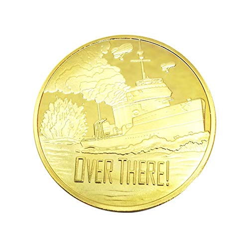 pretty-H World War I Navy Gold Plated Commemorative Coin Military Lucky Medal War Commemorative Coin Navy Gold Plated Commemorative Coin Military Lucky Medal War Commemorative Coin