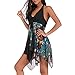 Produktbild Bfmyxg Stilvoller Badeanzug für Damen Lady Sexy Tankini Floral Print Bademode Zweiteiliger Badeanzug Asymmetrisches Badekleid Badeanzug Bikini Bodys Beachwear Monokini Sets