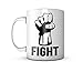 Produktbild Fight Strenght Strong Fist Cool Komisch Motivation Keramik Tasse Kaffee Tee Becher Mug