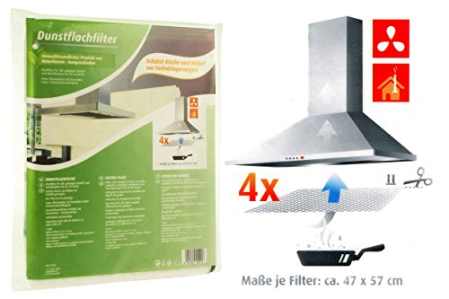 4 Dunstflachfilter Vlies Dunstabzugshaube Dunstfilter Fett Filter Filterwechsel 4 Dunstflachfilter Vlies Dunstabzugshaube Dunstfilter Fett Filter Filterwechsel