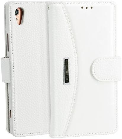 Sony Xperia XA1 Leather Case,Protective PU Leather Wallet Flip Case Cover for Sony Xperia XA with Card Holder,Magnetic Closure,Pure White